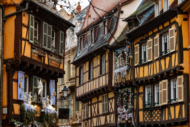 istock Building facades in Alsace during christmas period 2192842801