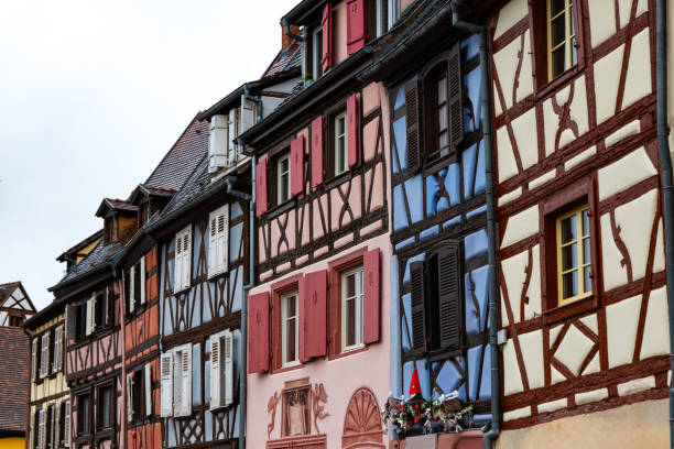 istock Building facades in Alsace during christmas period 2192842807