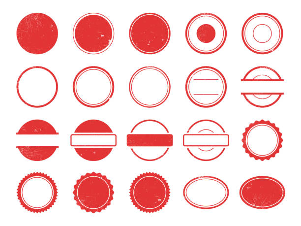 Grunge rubber stamp template set vector design Scalable to any size. Vector illustration file. rubber stamp stock illustrations