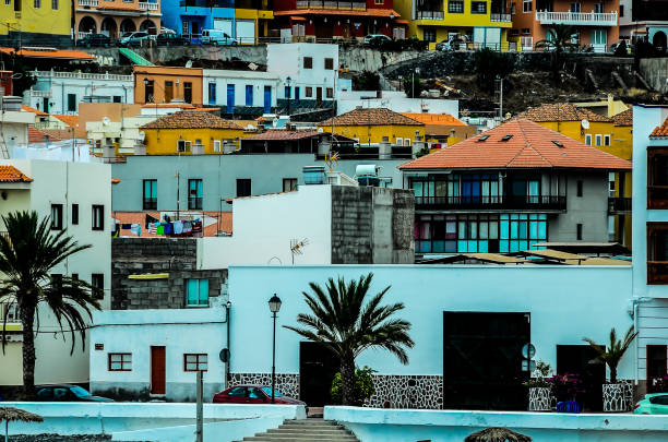 istock A cityscape with many buildings and a palm tree 2192844778