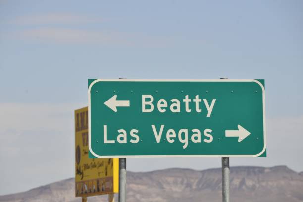 istock Beatty And Las Vegas Directional Sign 2192846302