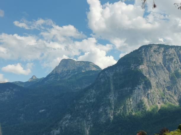 Beautiful view of valley in Hallstatt is a village located near the Hallstatter lake in the Salzkammergut, Austria.