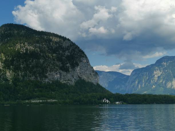 Beautiful view of valley in Hallstatt is a village located near the Hallstatter lake in the Salzkammergut, Austria.