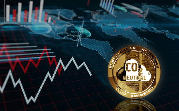 istock CO2 Neutral and eco friendly golden coin 3d illustration 2192854717