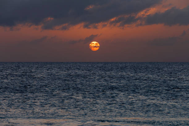 Sunset on a beach on the Isle of Sal