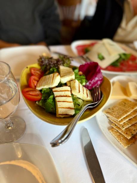 istock Grilled Halloumi cheese salad served at restaurant with hellim 2192859919