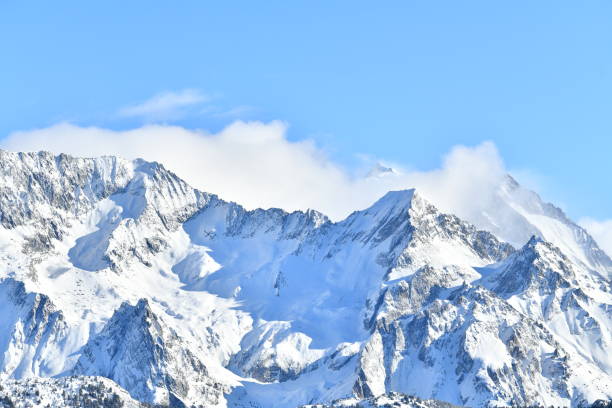 istock French alps on a sunny day under the clouds by winter covered with snow 2192863129