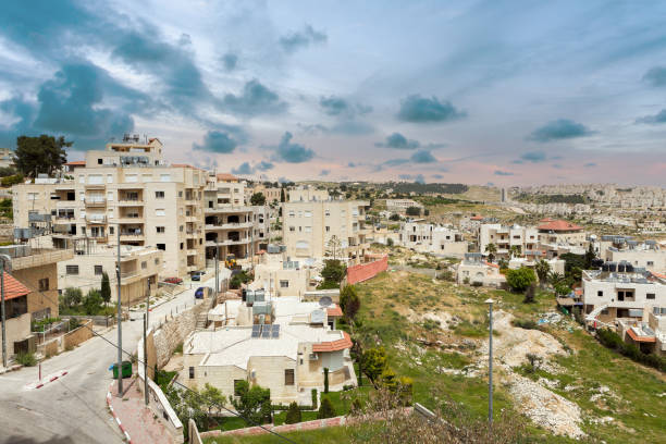 New buildings in Bethlehem and Jerusalem at sunset