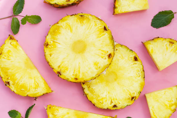 istock Ripe pineapple slices, Fresh fruit 2192868961