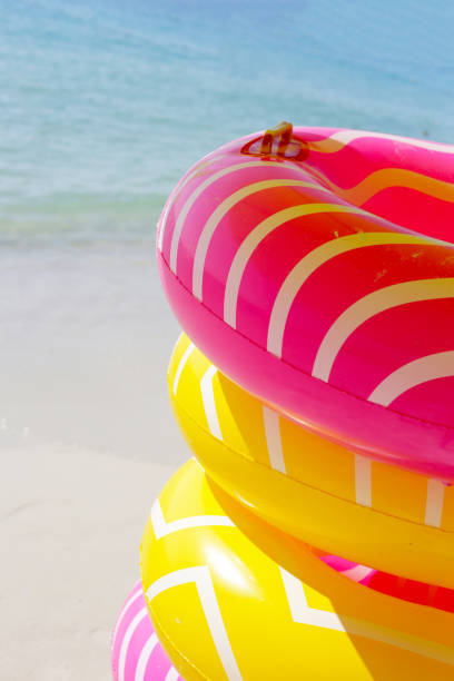 istock Inflatable rings on the beach. Summer concept 2192869764