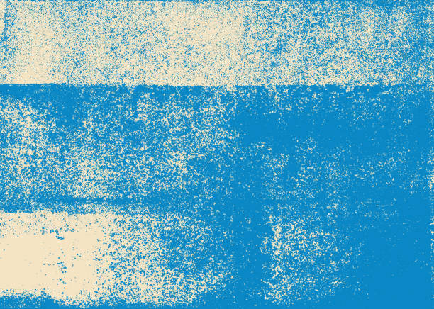 Distress overlay texture with grain and noise. Punk and grunge blue background with stipple effect. Stipple pattern, dotted geometric background. Hand drawn faded grit noise texture.