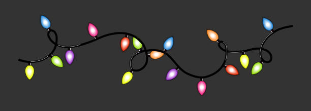 istock Christmas light bulbs. Vector illustration of strings of Christmas lights. 2192882582