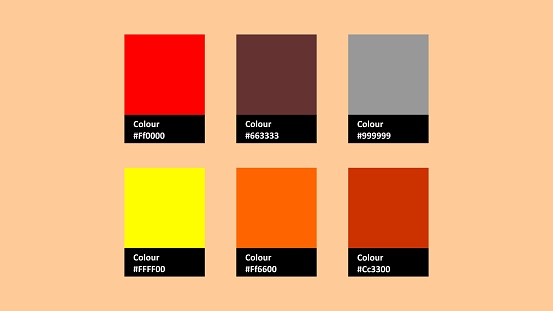 Distinct Color Set A Vibrant Vector Color Palette Featuring Six Distinct Shades Perfect ...