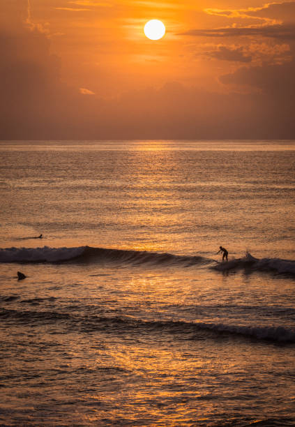 Sunset view from Uluwatu beach, Bali Island.