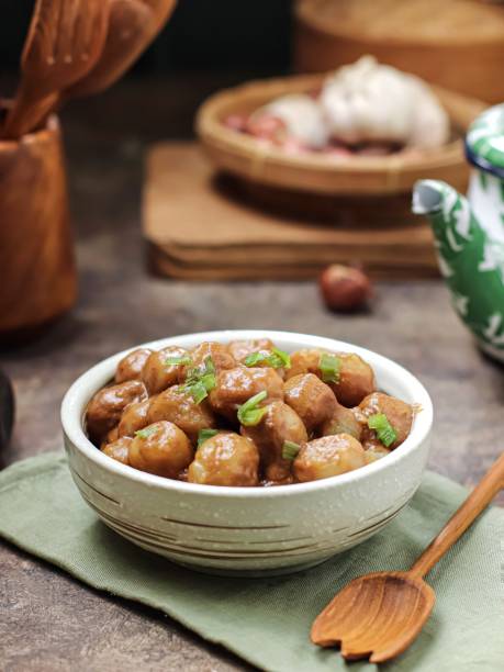 istock Cilok Bumbu kacang, or Aci Dicolok, or tapioca balls with peanut sauces 2192903780