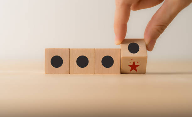 Differentiation, value added, marketing strategy concept. Wooden blocks with special, limited, exclusive, VIP, made to order, customization icons. Provide uniqueness, product or service positioning.