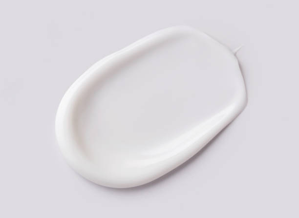 istock cosmetic smear of creamy texture on gray background 2192924701