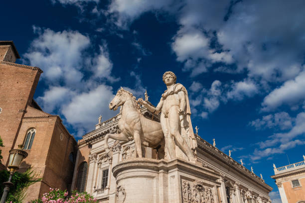 Statues at Campidoglio hill in Rome