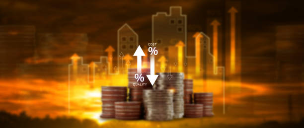 istock Cost and quality control concept. Quality increase and cost optimization for products or services to improve efficiency, Effective business, Efficient Risk, Cost report 2192927464