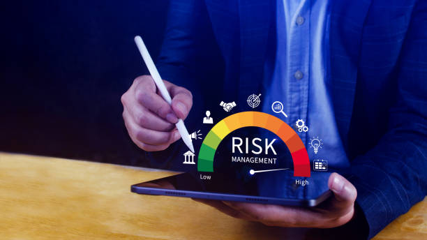 istock RISK concept, analyzing risk and opportunities to planning business via risk level indicator virtual rating low to high digital virtual, Risk management strategies concept. 2192927512