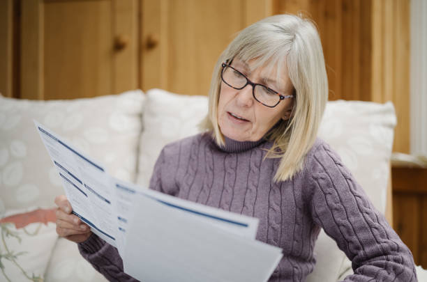 istock Senior woman with financial problems 2192929350