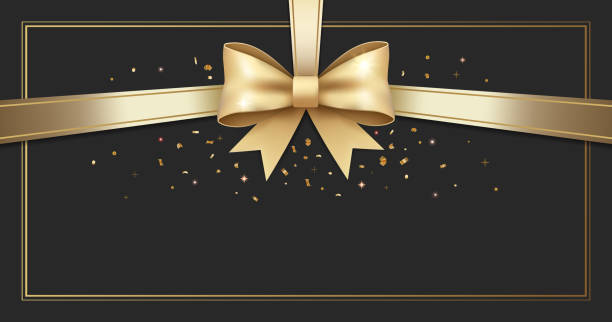 istock Luxury gift voucher with place for text. Stylish background with golden bow. Elegant template for card, coupon, certificate 2192932612