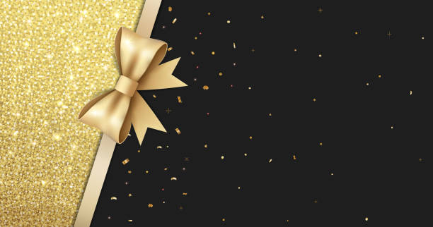 istock Elegant dark template for card, certificate. Luxury background with gold glitter. Empty gift voucher with place for text. 2192935837