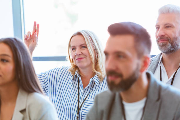 istock Group of business people at conference 2192936031