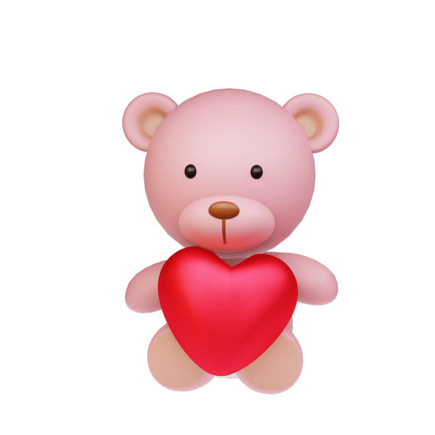 istock Happy Valentine's Day Banner Greeting Card Heart Shape on white background. 3d render. 2192936315
