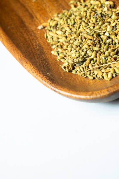 istock chinese medicine Locust rice flower on white background 2192943883