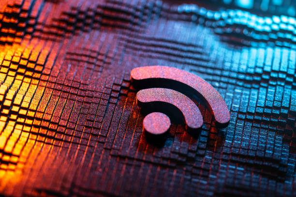 istock Modern WiFi Signal Icon on Vibrant High-Tech Background 2192951797