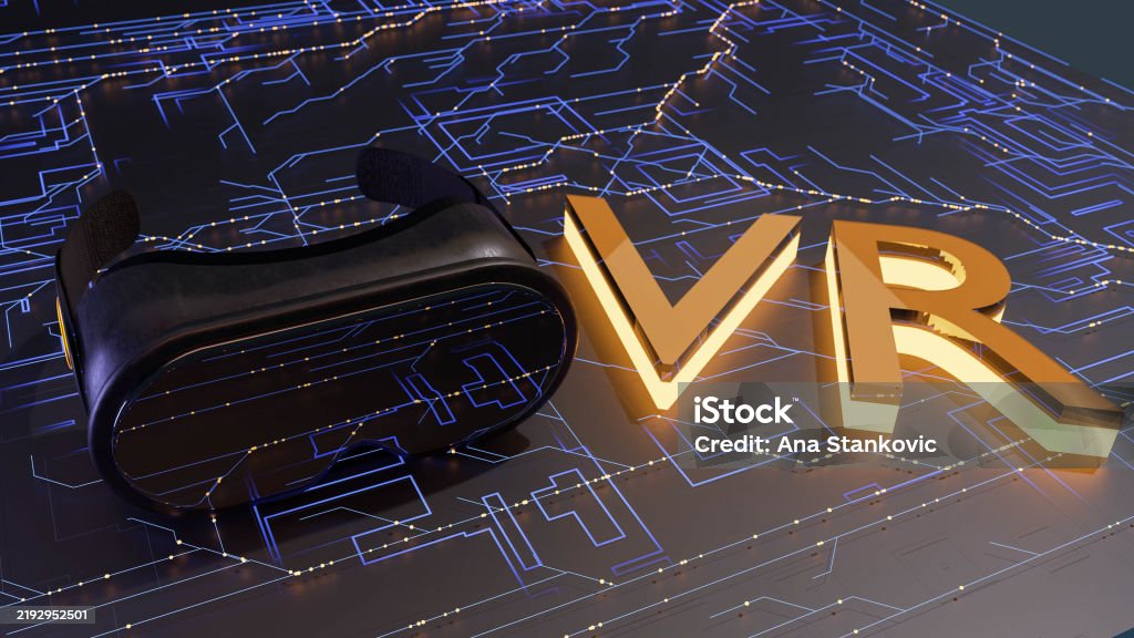 VR-очки на абстрактном темном технологическом фоне, напоминающем компьютерные компоненты и материнскую плату. 3D модель и визуализация техн� - Стоковые фото Дополненная реальность роялти-фри VR-очки на абстрактном темном технологическом фоне, напоминающем компьютерные компоненты и материнскую плату. 3D модель и визуализация техн� - Стоковые фото Дополненная реальность роялти-фри