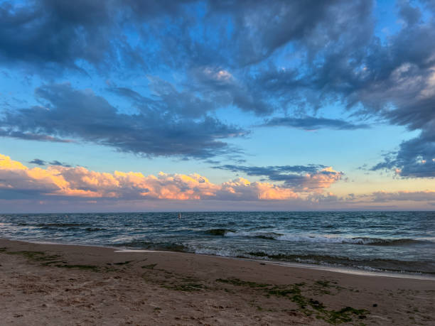 istock Lake Michigan beach and sunset 2192953656