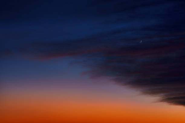 istock Dark purple sky at sunset. Saturated yellow sky. Lilac clouds. 2192956111