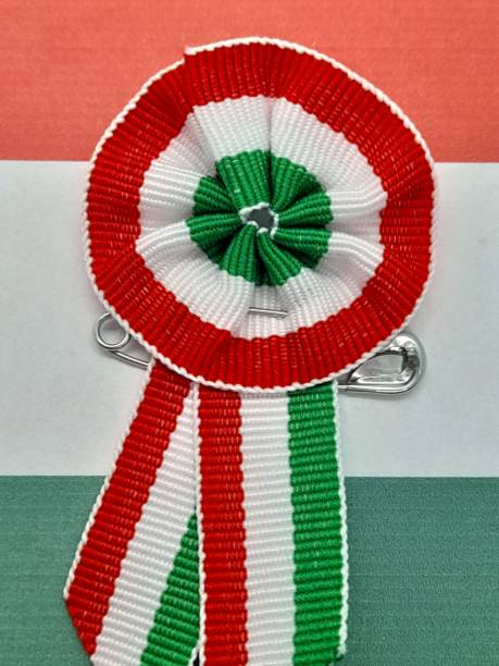 istock Hungarian cockade with hungarian flag. 2192957579