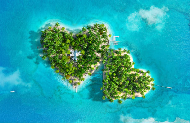 Valentine's day tropical love islands