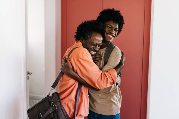 istock Father and son embrace in their daily morning routine 2192960948