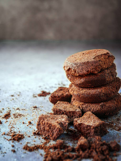 istock Close-up of coffee grounds from espresso machine. coffee ground on gray background 2192964729