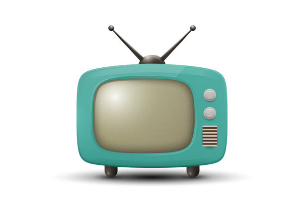 istock Vector 3D Realistic Retro TV Set Icon. Retro TV Symbol for Web, App, Logo, UI. Retro TV Design Template, Clipart, Illustration for Branding 2192964977