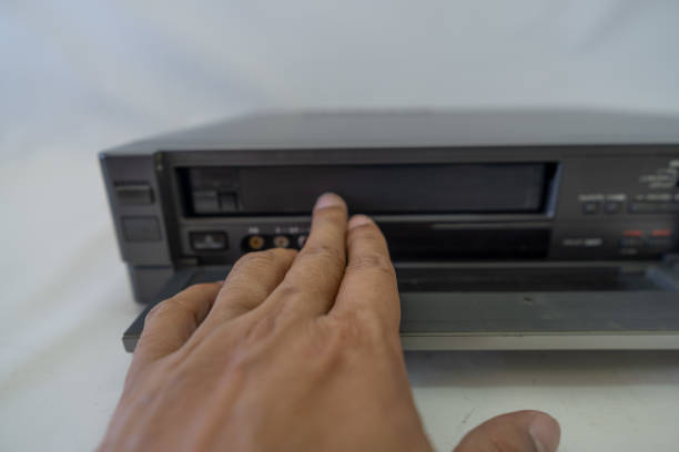 Retro Electronic VHS Cassette Tape Recorder and Player
