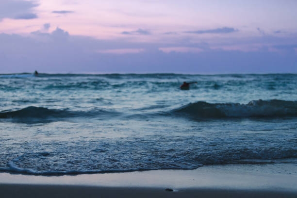 Uluwatu beach is the most popular surf place in Bali island, Indonesia.