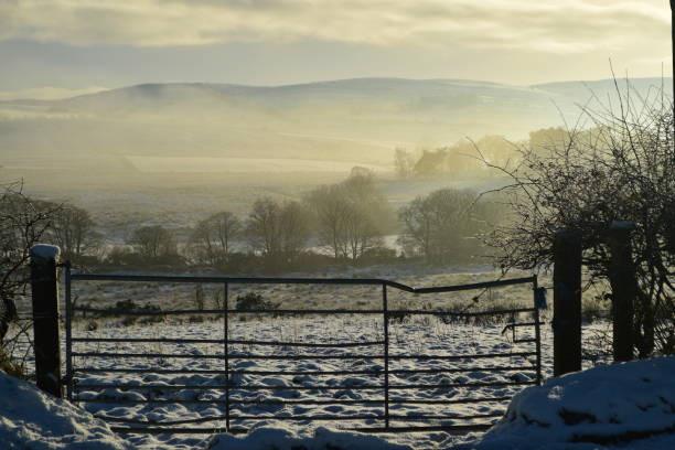istock View through gateway to snow covered mountains beyond Winter in Northern Ireland 2192967926