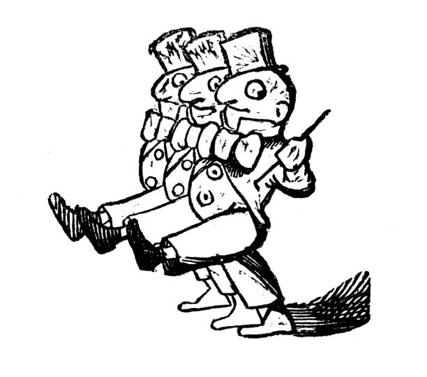 Cartoon characters from 19th century British picture book