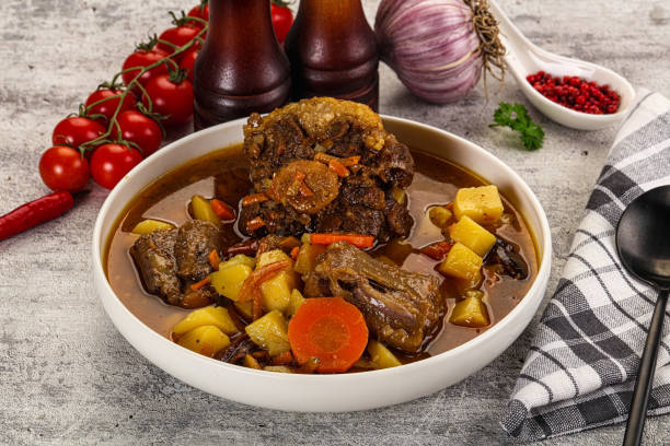 istock Gourmet Oxtail beef soup with vegetables 2192970516