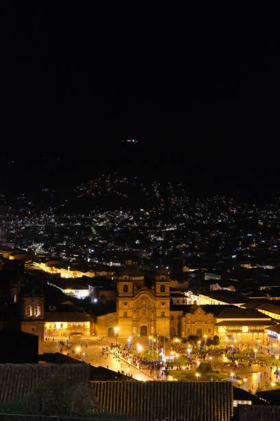 istock Night view of Cusco's Plaza de Armas, Peru. 2192970827