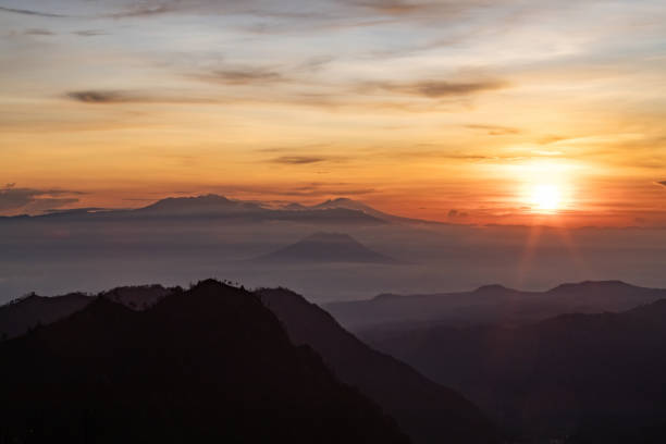 istock Spectacular sunrise view of Mount Bromo Java island Indonesia 2192973361