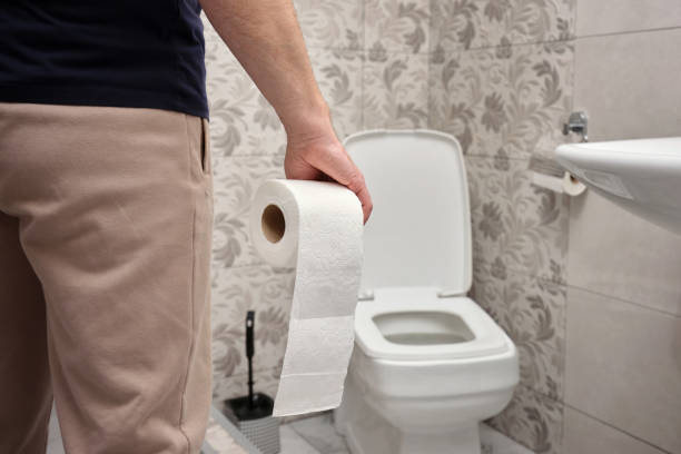 istock Close-up a man suffering from diarrhea, pain and problems. 2192977737