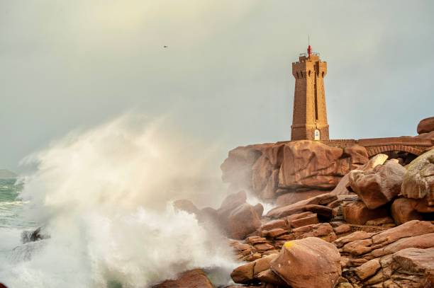istock The Ploumanac’h Lighthouse Le Mean Ruz under the powerful Storm Darragh in Brittany 2192981631