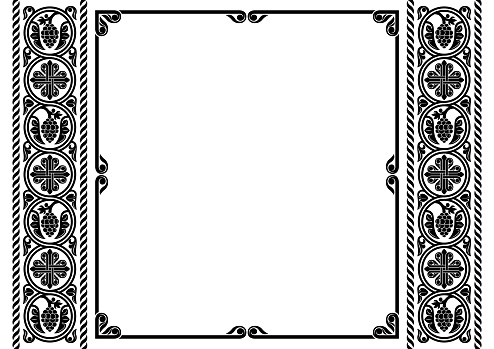 Decorative Black Rectangular Framework A3 A4 Size Proportions Stock ...
