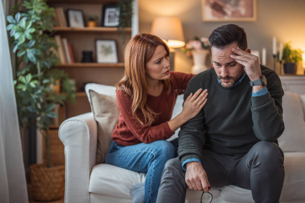 istock A woman comforts her depressed partner 2192988991